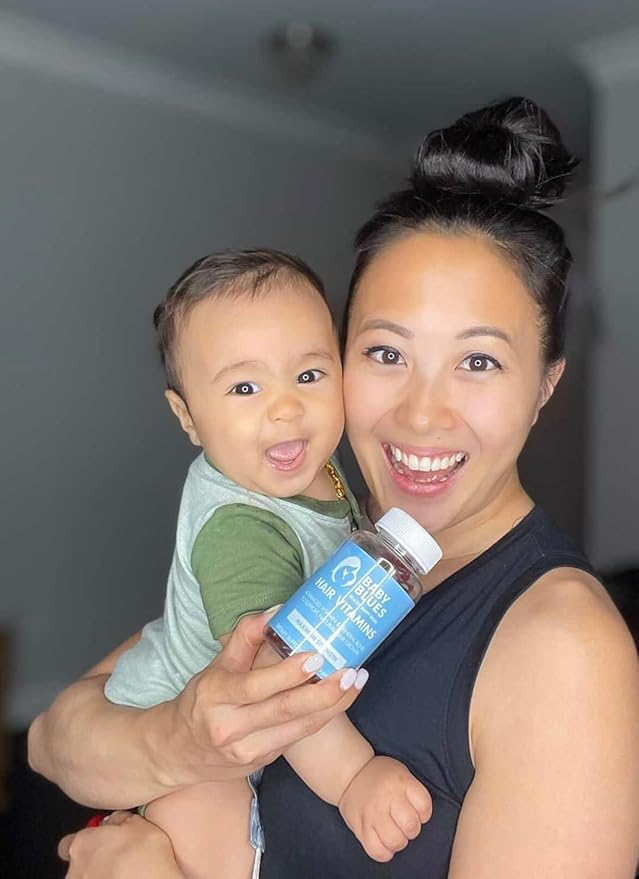 Baby Blues Postpartum Hair Loss Vitamins - Full Hair Cycle Pack - with Biotin, Collagen, & Folate