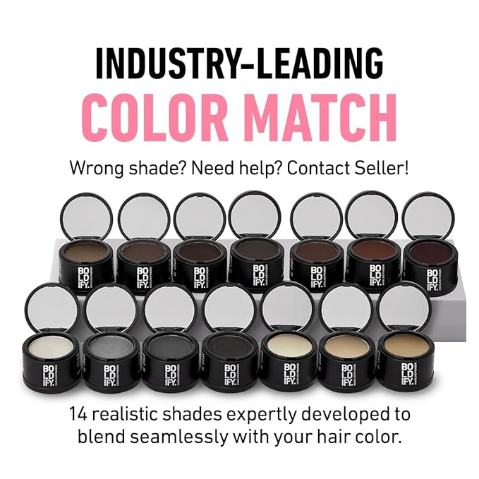 BOLDIFY Hairline Powder (LARGE, 10g) - Root Touch Up Hair Color for Gray Coverage - Bald Spot Concealing Hair Powder for Women & Men - 24-Hour Stain-Proof - Dark Blonde