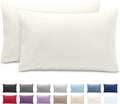 Bare Home Microfiber Pillow Cases - Standard Size Set of 2 - Cooling Pillowcases - Double Brushed - Easy Care - Envelope Closure (Standard Pillowcase Set of 2, Cream)