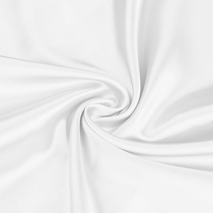 BEDELITE Satin Body Pillow Cover, Super Soft and Cooling Body Pillow Pillowcase for Hair and Skin, Breathable Silky Full Long Pillowcase Cover(20"x54", White)
