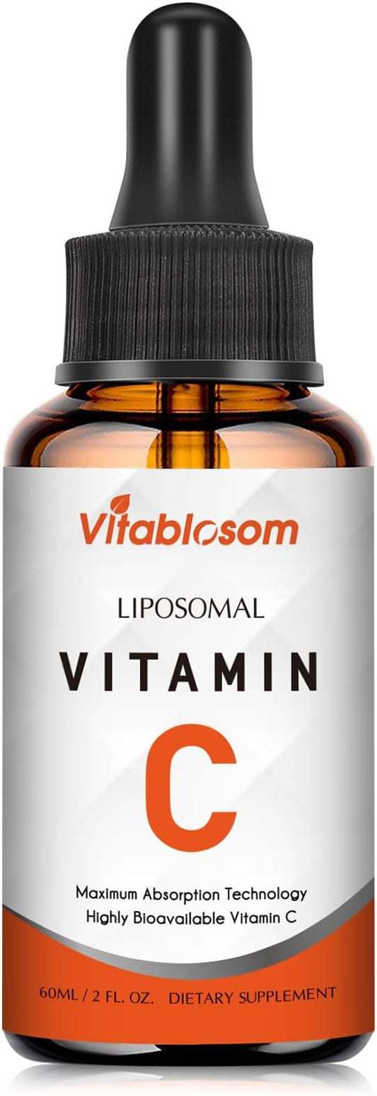 Liposomal Vitamin C Liquid Drops Supplement for Adults, Maximize VIT C, 60ml (1 Bottle)
