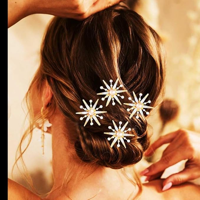 Brishow Gold Star Decorative Hair Pins Hair Clips Bobby Pins for Women