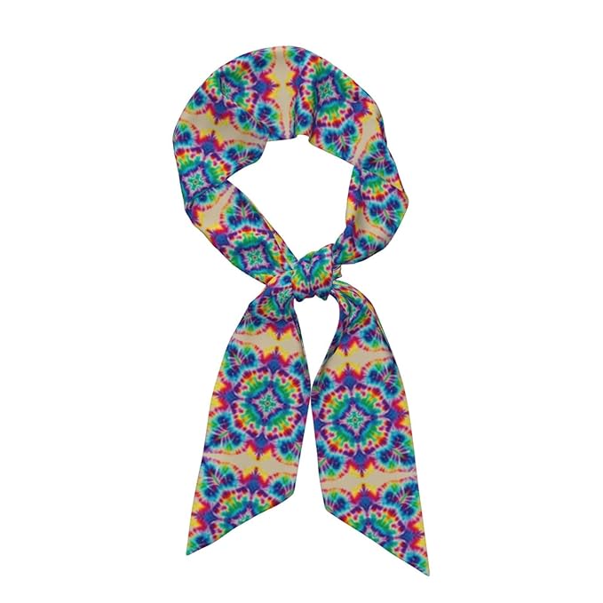 Headbands Head Band for Women Girls Lady, Colorful Tie Dye Art Beauty Skinny Skinny Scarf Sports Athletic Spa Sweat Band Headbands Long Head Wrap Head Decor