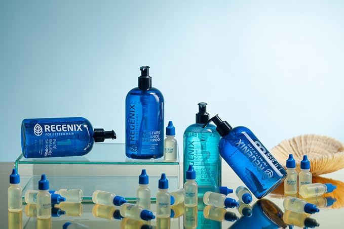 Regenix Starter Kit for Thinning Hair and Dry Scalp | Moisture Balance Shampoo, Deep Follicle Cleanser, Essential Scalp Protectant, Personalized Treatments | Natural Hair and Scalp Care System