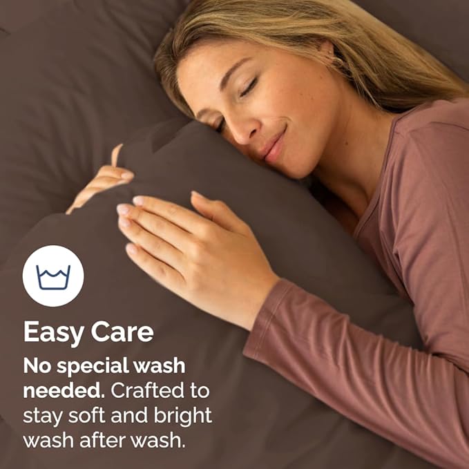 Standard Pillow Cases Set of 10 - Ultra Soft Hotel Quality Pillowcase Covers - Comfy, Cozy & Wrinkle Free - Shrink, Stain and Fade Resistant - Machine Washable Pillow Protectors - 10 Pcs Set - Brown