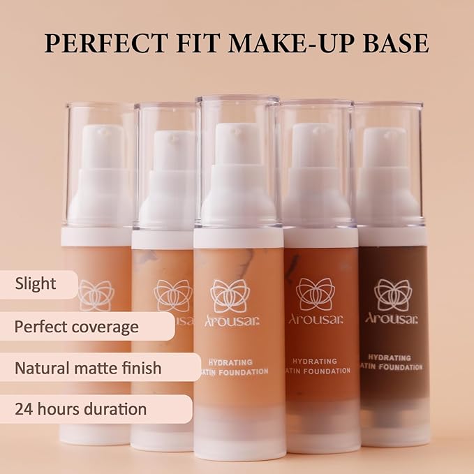 Liquid Foundation Makeup, Improves Uneven Skin Tone, Lightweight and Flawless Coverage for Hours 39# ESPRESSO