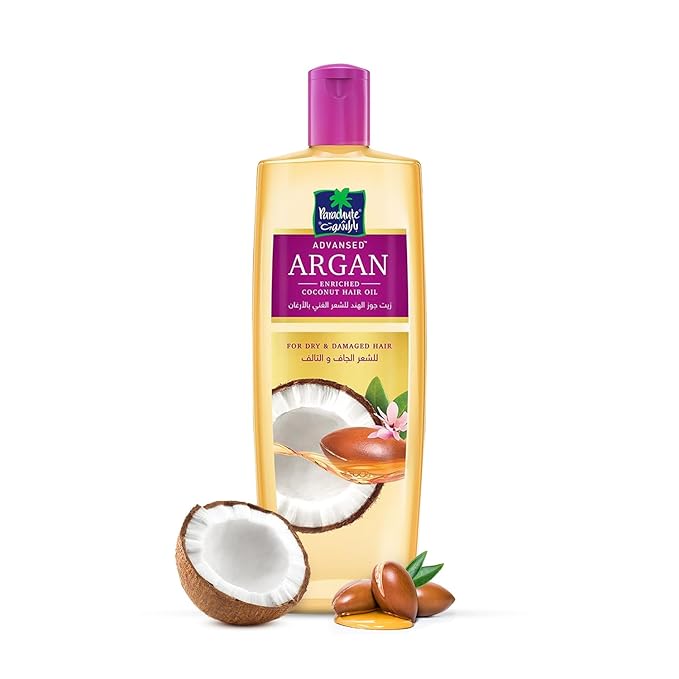 Parachute Advansed Argan Hair Oil with Coconut | Repairs Dry & Damaged Hair| Strengthens Hair & Boosts Shine| Controls Frizz| No Parabens & Silicones| 10.1 fl.oz