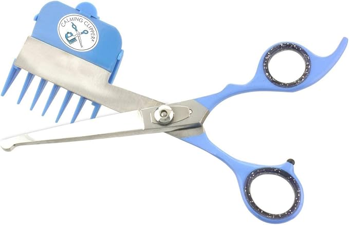 Calming Clipper® - The Silent, Gentle Haircutting Kit for Children with Autism and Sensory Sensitivity - Includes Barber Cape (21pcs RH + Sharpener)
