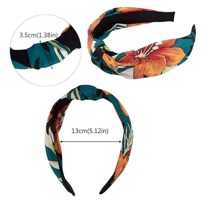 VELSCRUN 12 Pcs Womens Headbands Knotted Headbands for Women Wide Headband Boho Bandeau Knot Turban Headband Hair Band Elastic Hair Accessories for Women