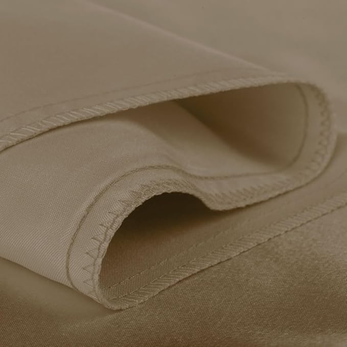 BLISSFORD Satin Pillowcase with Zipper, for Hair and Skin Care, Feels Soft and Cool Like a Silk Pillowcase, Beige Satin Pillow Cases 2 Pack, Slik Pillow Cover, Queen Size, Set of 2