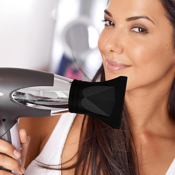 Universal Hair Dryer Nozzle Set 3 Pieces Including Concentrator Nozzle Diffuser Attachment and Styling Comb for Home and Travel Hair Styling 5.12X5.12X3.54 Inches