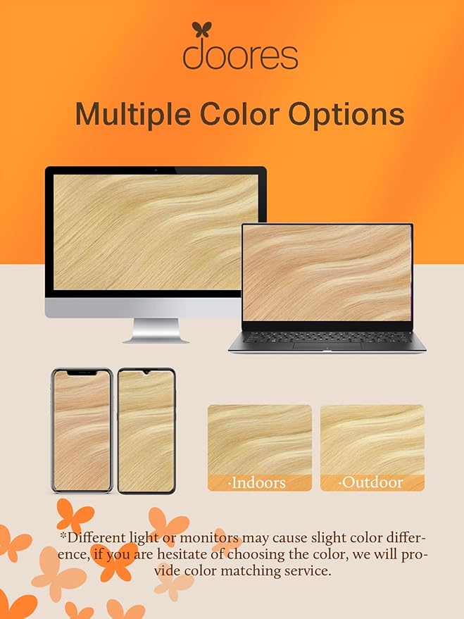 DOORES Tape in Hair Extensions, Drity Blonde Mixed Platinum Blonde 40pcs 100g 14 Inch, Real Human Hair, Seamless Straight