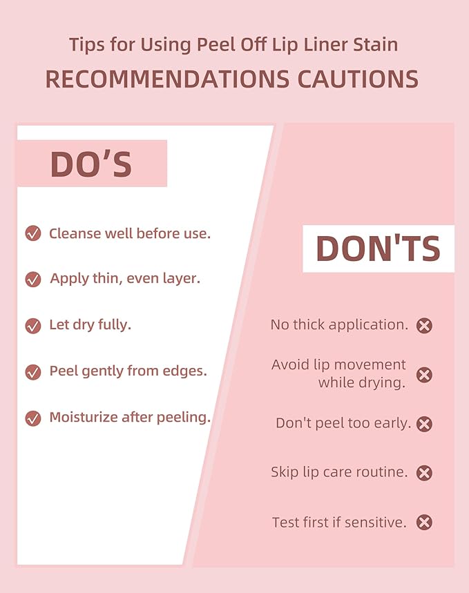 KIMUSE Peel Off Lip Stain, Long Lasting Lip Stain Peel Off with Tweezer, Waterproof Lip Liner Stain, Transfer-Proof, Highly Pigmented Color, Matte Finish