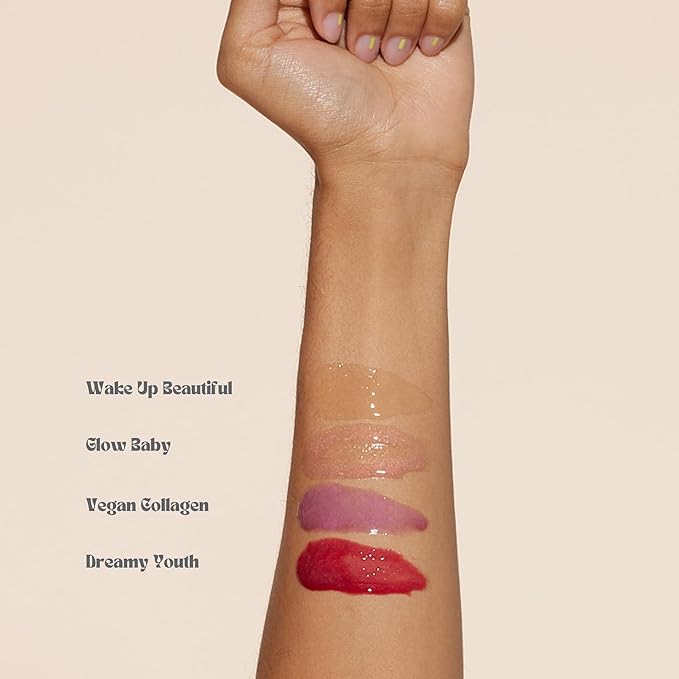 Pacifica Beauty Complex Lip Balm Trio Set, Makeup, Glow Baby, Wake Up Beautiful, Vegan Collagen, Lip Gloss, Orange, Lavender, Lemon, Vanilla, Non Sticky Formula, 0.30 fl oz Each (Set of 3)