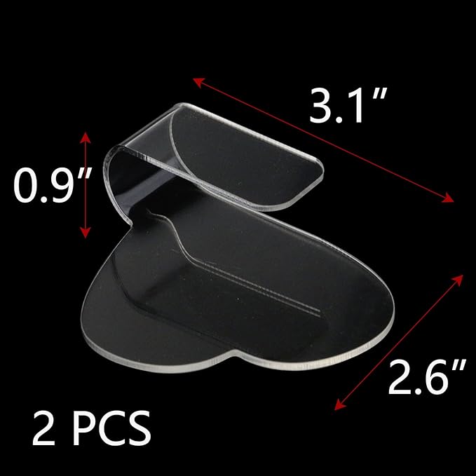 Acrylic Hand Makeup Mixing Palette Hand Held Heart-Shaped Palette for Cosmetic Foundation Eyeshadow Nail Art-2pcs