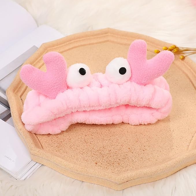 Elastic Marine Creature Pattern Facial Headbands for Face Washing, Spa Use, and Hairstyle Protection