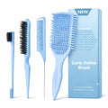 Detangler Brush for Curly Hair, Lightweight Curly Hair Brush with Vented Design for Easy Glide, Effortlessly Detangles Without Pulling or Snagging, Suitable for All Wet and Dry Hair Types (Blue)