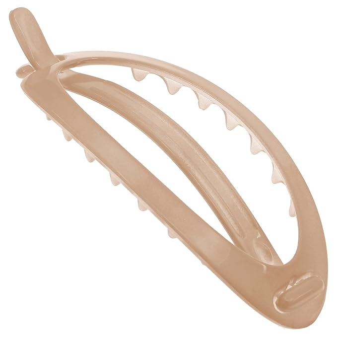 Camila Paris CP2320 French Hair Barrette Clip, Flexible Ponytail Holder No Metal Parts, Strong Hold Grip Hair Clips for Women, No Slip and Durable Styling Girls Hair Accessories, Made in France