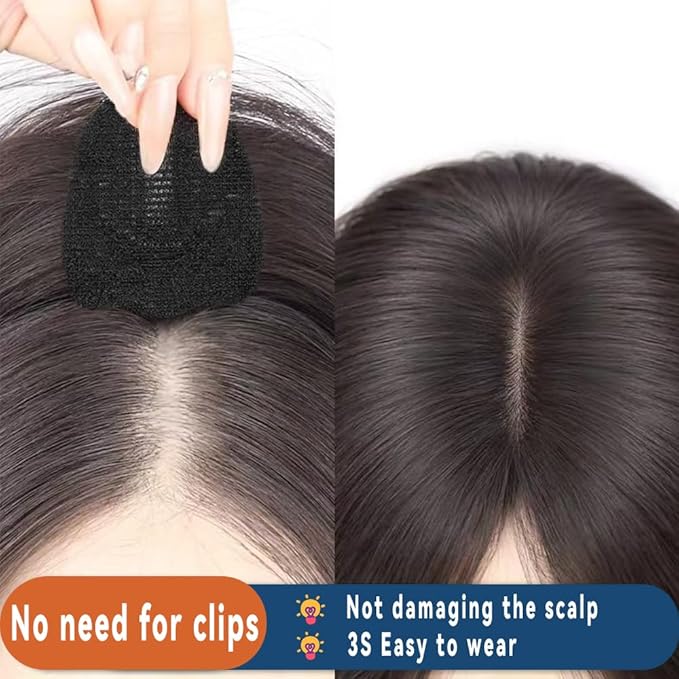 2025 NEW No Clips Hair Toppers for Women with Thinning Hair 360° 3D Macgic Makes Beauty More Convenient 3S Wear and Go Stylish Upgrade