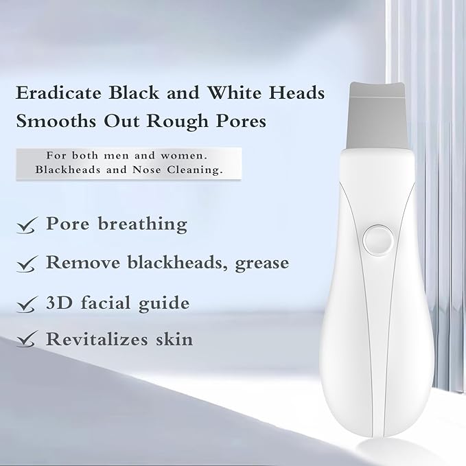 Skin Scrubber Face Spatula Skin Spatula Pore Cleaner Blackhead Remover Tools for Facial Deep Cleansing Skin Care Tool for Men and Women (White)