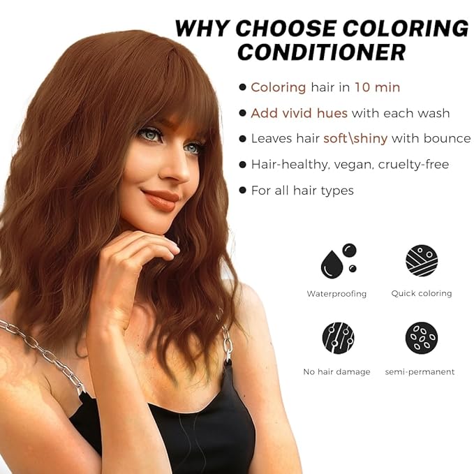 SOVONCARE Light Copper Hair Color Depositing Conditioner Mask 5.28 OZ, Cruelty-Free
