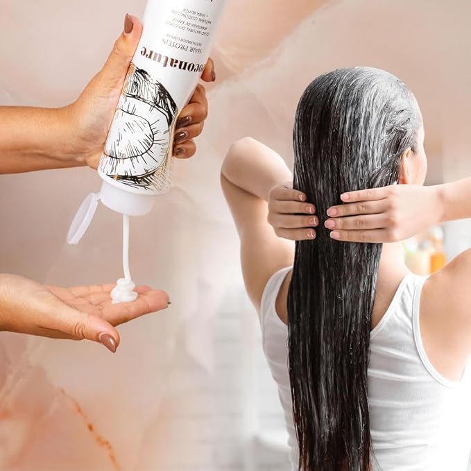 Hair Protein | Formaldehyde-Free Smoothing Treatment with Natural Coconut Oil & Shea Butter | Deep Repair, Frizz Control, Shine & Volume Reduction