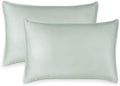 Queen Pillowcases by Pure Bamboo, Genuine 100% Organic Viscose Derived from Bamboo, Luxuriously Soft & Cooling, Double Stitching, Envelope Closure (2 Queen Pillowcases, Sea Glass)