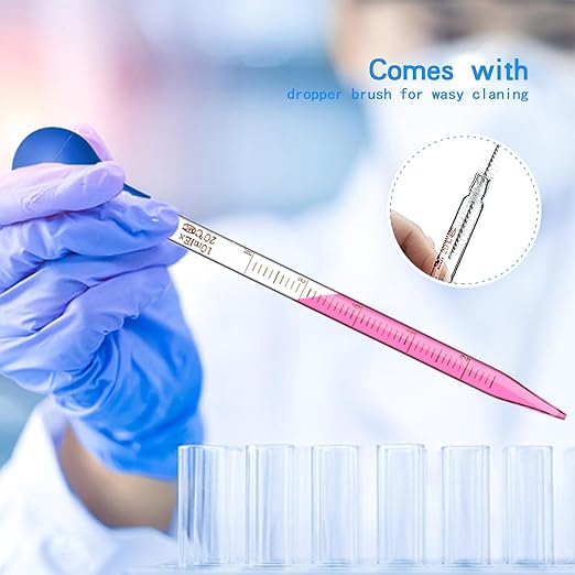 Droppers 10ml Pipettes Glass Graduated Dropper Lab Pipette Liquid Pipette (2)