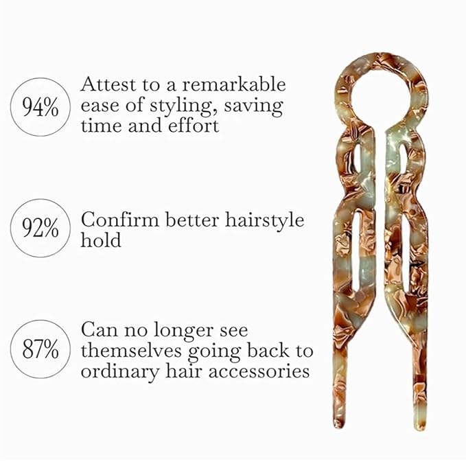 Prestige French Hair Pins, Acetate Leopard Print Hair Pin for Women,Suitable for All Hair Types (BlackBrown-F-3PCS)