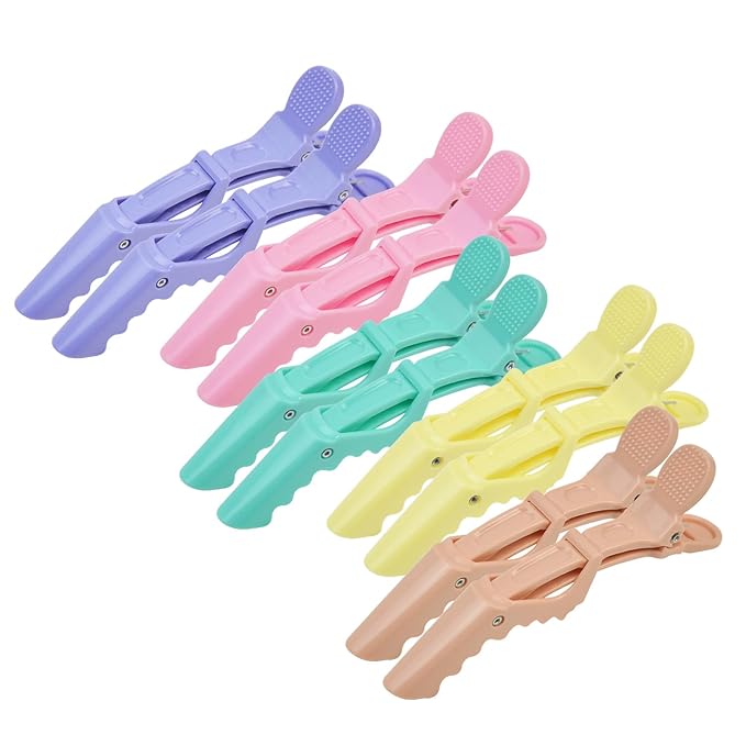 10 Pcs Alligator Hair Clips Styling Sectioning Clips Professional Salon-Grade Hair Clips for Hair Styling, Coloring, Cutting (Candy color)