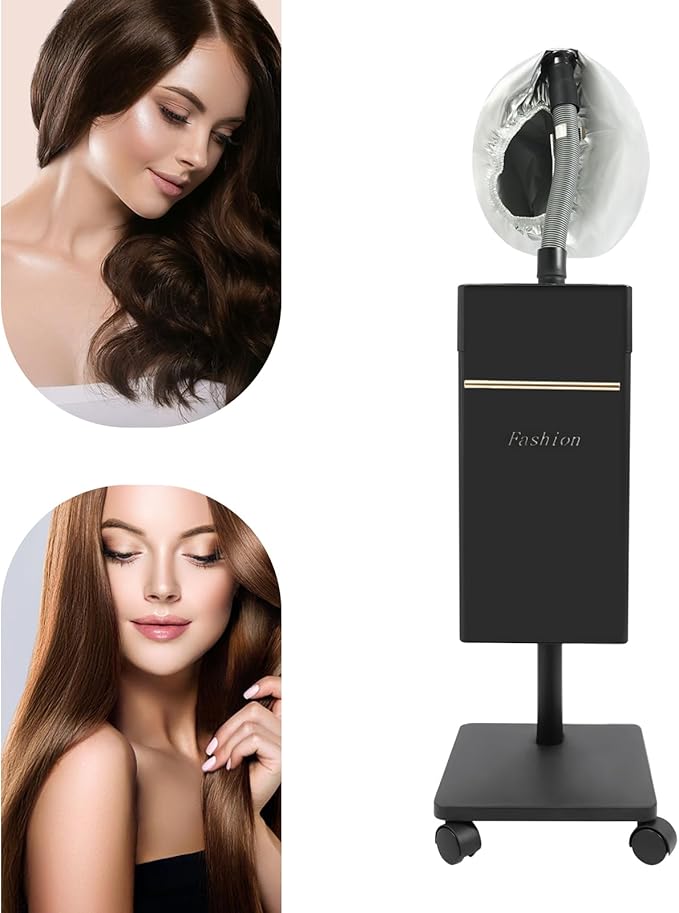 Professional Hair Steamer with Wheel, Nano Hair Steamers Processor, Stand Up Base Salon Spa Equipment, for Home, Hairdressing Salons, Beauty Hospitals