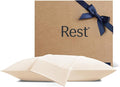 REST® Evercool®+ Cooling Pillowcases King - 2 Pillowcases for Sensitive Skin, Silver Infused Fabric for Hygienic Sleep, Silky Smooth for Curly Hair, High Elastic for Snug Fit (19x35 inches)