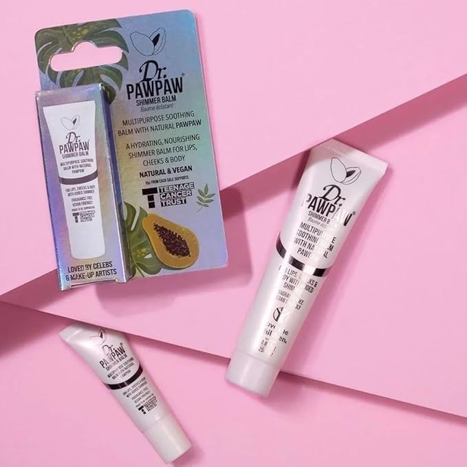 Shimmer, Multi-Purpose Natural No Fragrance Balm for Hydrating Lips, Skin, Hair, Cuticles, Nails & Beauty Finishing (25 ml)