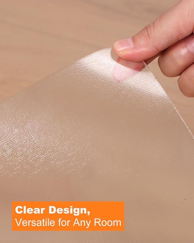 Clear Area Mat, 3'×4' PVC Waterproof Hard Floor Mat for Under Refrigerator, Plant Pots