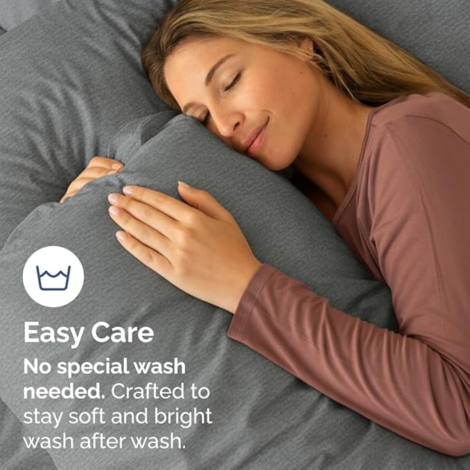 King Pillow Cases Set of 6 - Ultra Soft Hotel Quality Pillowcase Covers - Comfy & Wrinkle Free - Shrink, Stain and Fade Resistant - Machine Washable Pillow Protectors - 6 Piece Set - Heathered Grey