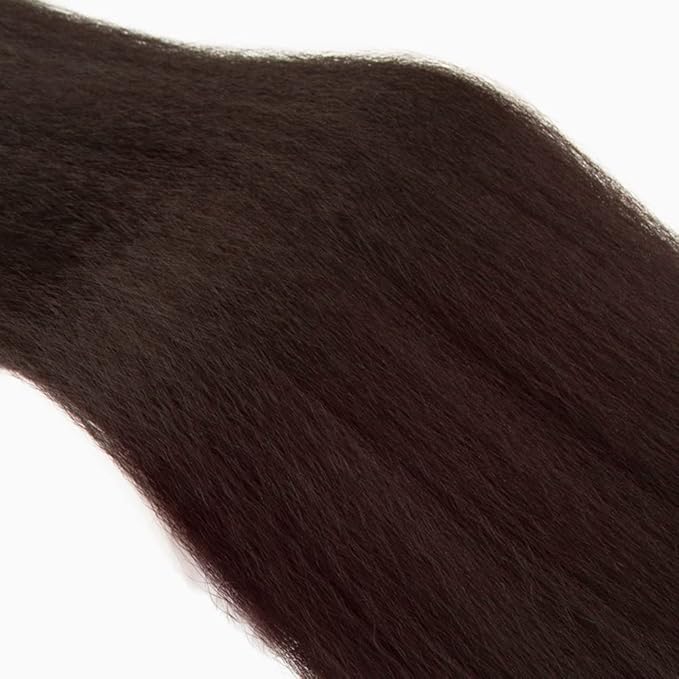 Dark Brown Bundles Human Hair Color 4 Yaki Straight Bundle Niegmeag Peruvian Virgin Soft and Sikly Remy Hair 3 Bundles 26 28 30 Inch Chocolate Brown Color