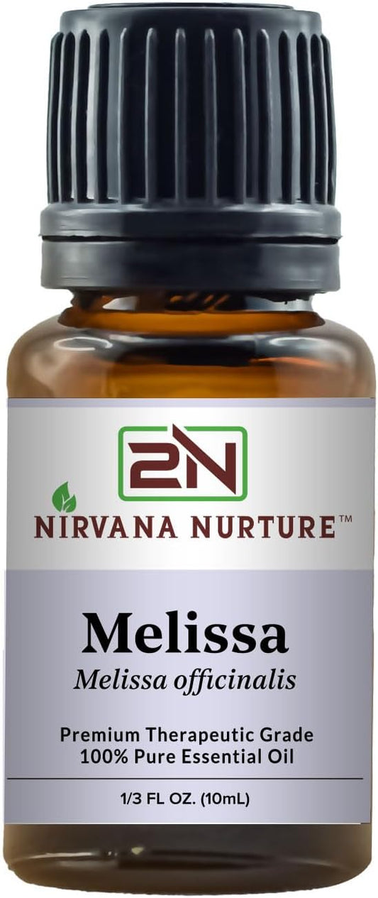 Melissa Essential Oil 100% Pure Premium Therapeutic Grade, Undiluted - Aromatherapy Diffuser for Calm and Relaxation, Skin Care, Hair Care