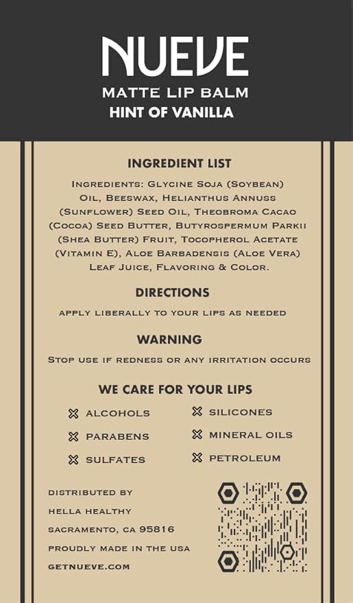 Lip Balm, Long-Lasting, Moisturizing Formula, Nourishing Lip Care, 100% Natural, Hint of Vanilla, Matte Finish (2)