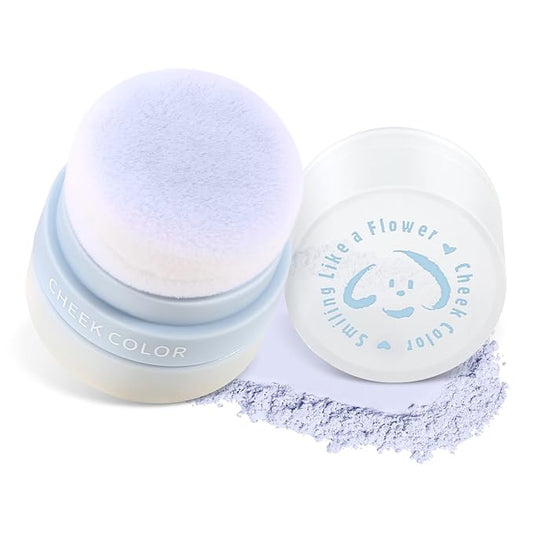 Boobeen Powder Blush for Cheeks, Air Cushion Matte Blush, Natural Highly Pigmented Blush Makeup Easy to Blend, Loose Blush Compact Long-lasting