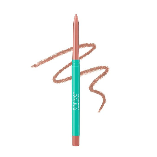 Thrive Causemetics Lip Filler Long-Wearing + Plumping Lip Liner, Shea Butter Hydrating Lip Plumper Retractable Lip Liner Pencil, Built In Sharpener, Vegan & Cruelty Free, Jesse (Pale Rose Ginger)
