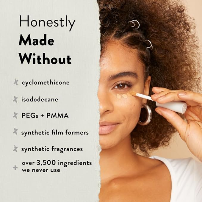 Honest Beauty Fresh Flex Concealer with Niacinamide + Vitamin E + Hyaluronic Acid | Vegan + Cruelty free | Caramel, 0.17 fl oz