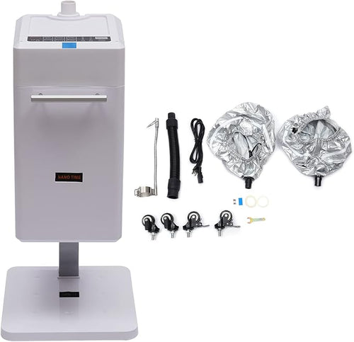500W Professional Hair Steamer Multifunctional Nano Hair Steamer Hooded Anion Hair Color Processor Stand Up Hair Care Repairing Dyeing for Salon Spa Beauty Care Equipment
