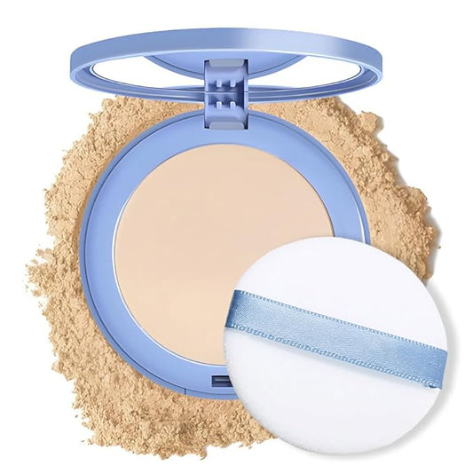 Oil Control Matte Perfection Face Pressed Powder, Matte Smooth Flawless Setting Powder Makeup, Polvo Compacto De Maquillaje, Waterproof Long Lasting, Cruelty Free, 0.35Oz (01 Classic Ivory)