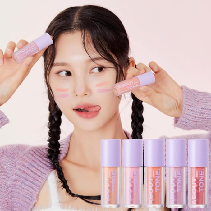 Fluffy Air Blusher 5 Colors - Lightweight Melting Liquid Blush for Colorful Cheeks, Highly Pigmented, Cheekbones and Eye Makeup, Soft Matte Finish, Buildable Formula (04 MAUVE LAVENDER)