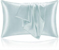 BEDELITE Satin Pillowcase for Hair and Skin, Super Soft and Cooling Similar to Silk Pillow Cases 2 Pack with Envelope Closure, Gift for Women Men(20"x26" Standard Size, Stone Blue)
