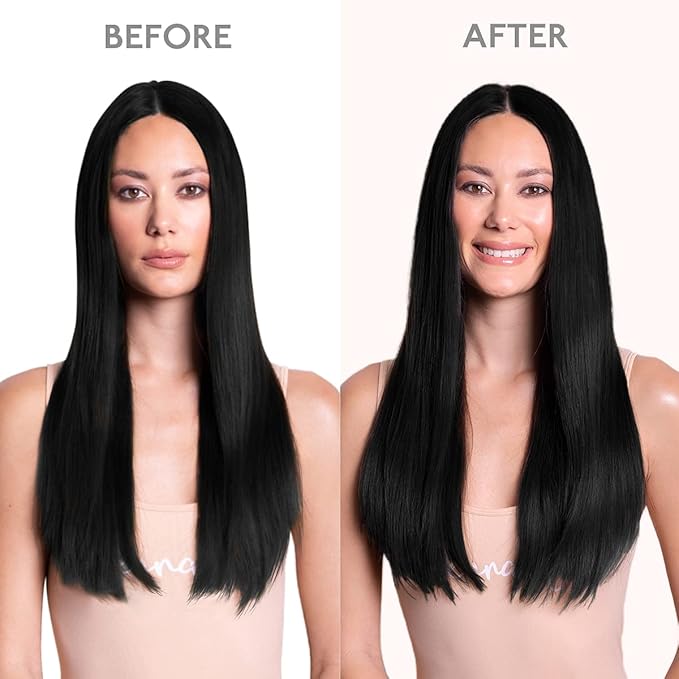 WENNALIFE Seamless Clip In Hair Extensions, 22 Inch 150g 7pcs Jet Black Hair Extensions Clip in Human Hair Invisible PU Skin Weft Natural Remy Human