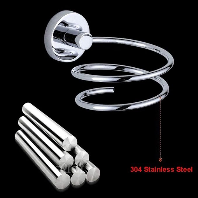 Hair Dryer Holder Hair Dryer Rack blower holder Wall Mounted Stainless Steel Shelf Storage For Bathroom Walls