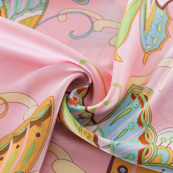 SLPBABY Silk Pillowcase for Hair and Skin with Hidden Zipper Print (Queen, Pattern32)