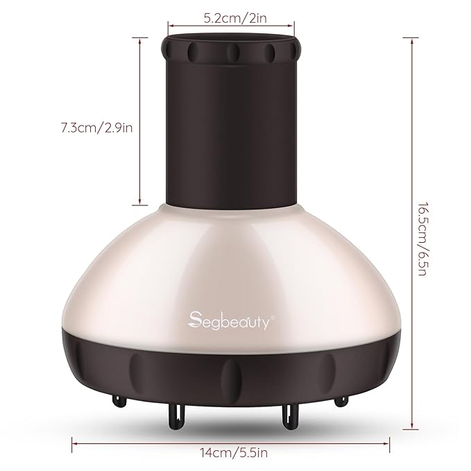 Segbeauty Hair Diffuser with Deep Bowl, Adjustable Air Flow Professional Hair Diffuser Attachment for Curly Wavy Hair, Hairstylist Barber Salon Tool Fitting Most Blow Dryer with 1.57"-1.97" Nozzle