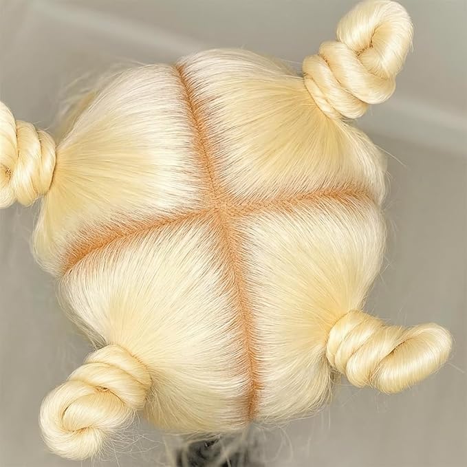 Real Full Lace Human Hair Wigs 613 Lace Front Wig Human Hair 180 Density Body Wave HD Full Lace Blonde Wig Plucked Bleached Knots Breathable Full Scalp Wig for Women 18Inch